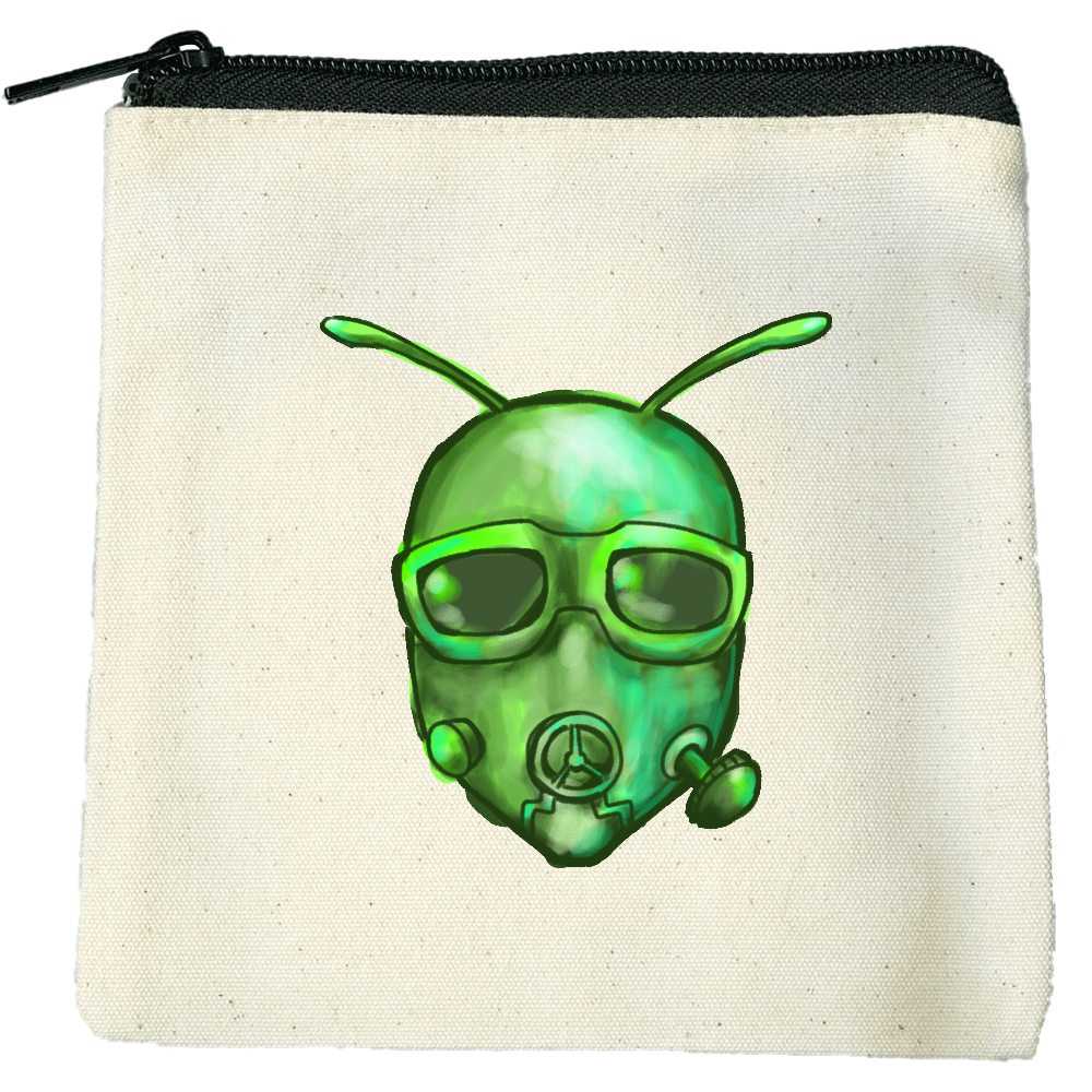 虫ガスマスクライトキャンバスフラットポーチ(SS)の商品購入ページ｜クリエイターのオリジナルグッズ販売のオリラボマーケット