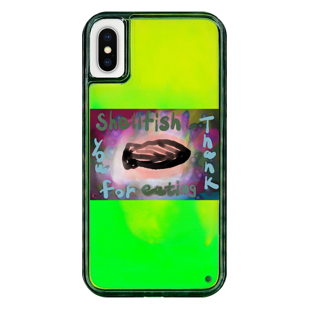海底に眠りながら発光する貝。ORILAB.Version iPhoneX/XS ネオンサンドケース