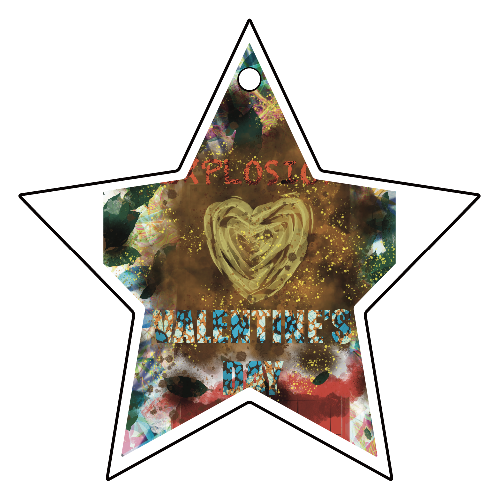 Explosion Valentine's Day ORILAB.Version アクリルキーホルダー　星形 (6cm)