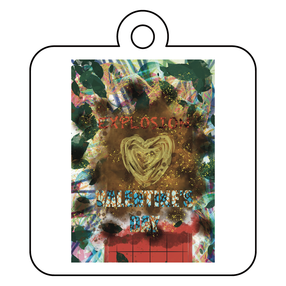 Explosion Valentine's Day ORILAB.Version アクリルキーホルダー　四角型 (4cm)