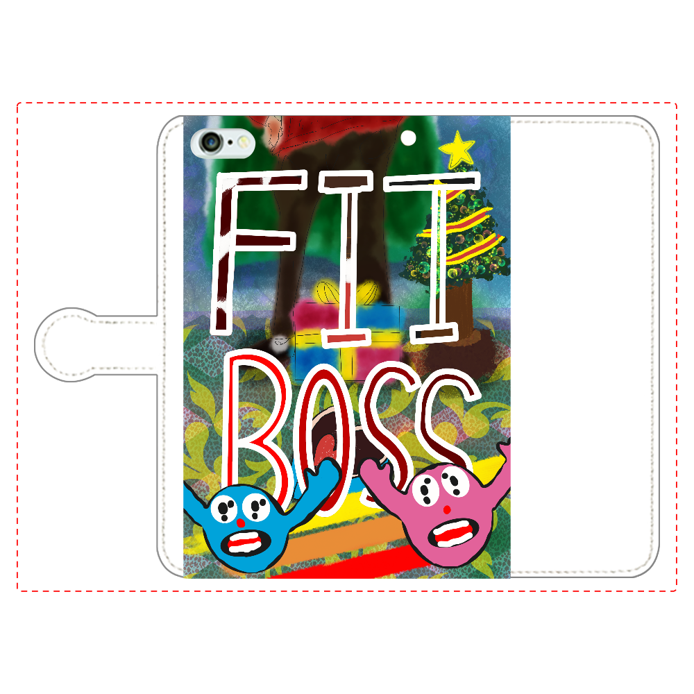 第二弾 【クリスマス】と【バレンタインデー】が合体したら「FIT BOSS」となった‼︎ iPhone6Plus/6sPlus 手帳型スマホケース