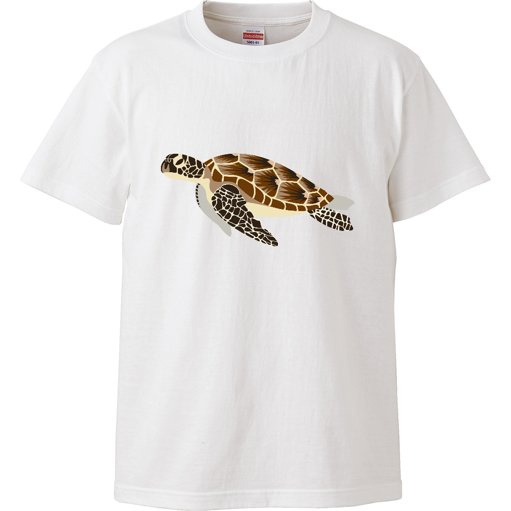 アオウミガメといっしょ ハイクオリティーTシャツ