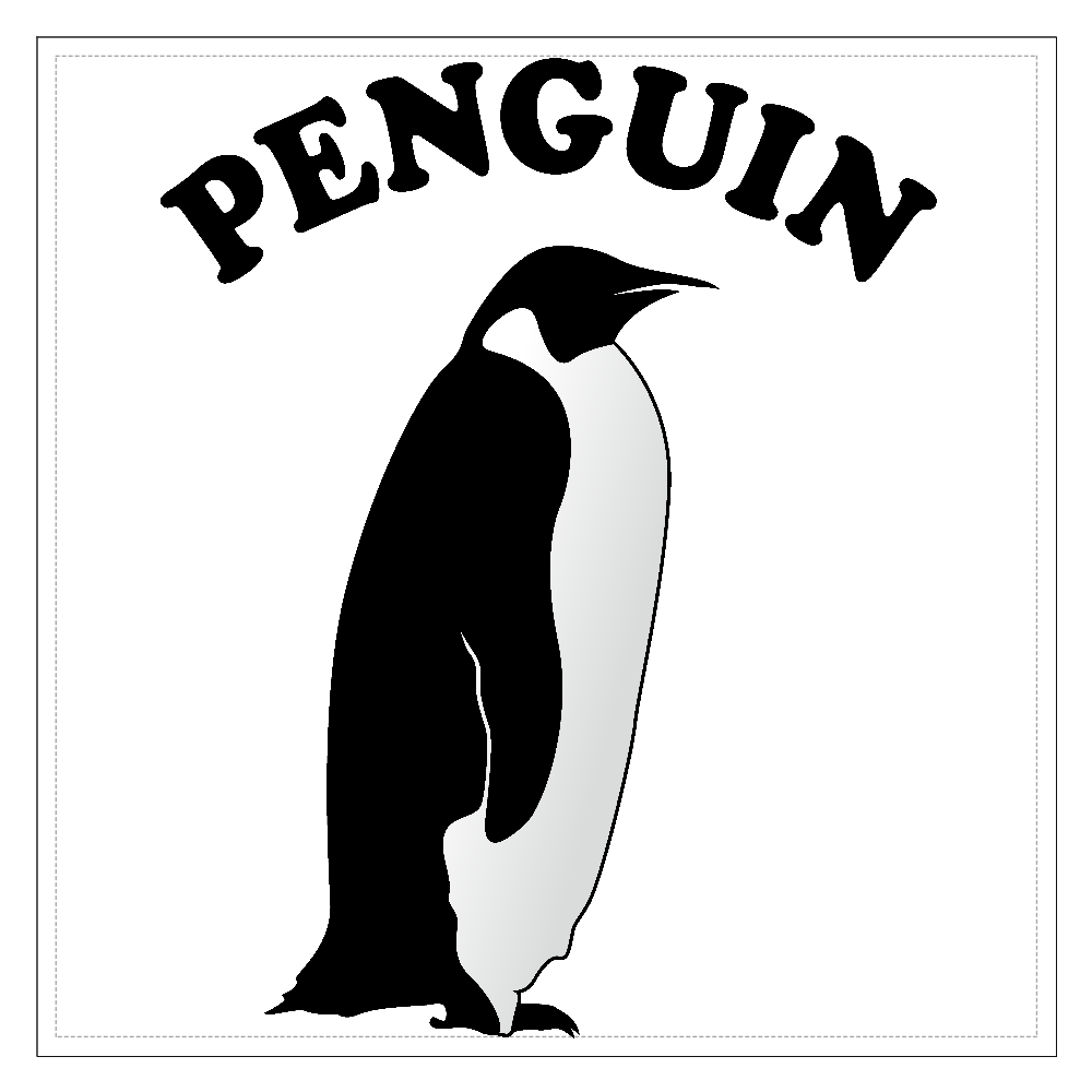 PENGUIN-ペンギン-160mmホワイトステッカー・シールの商品購入