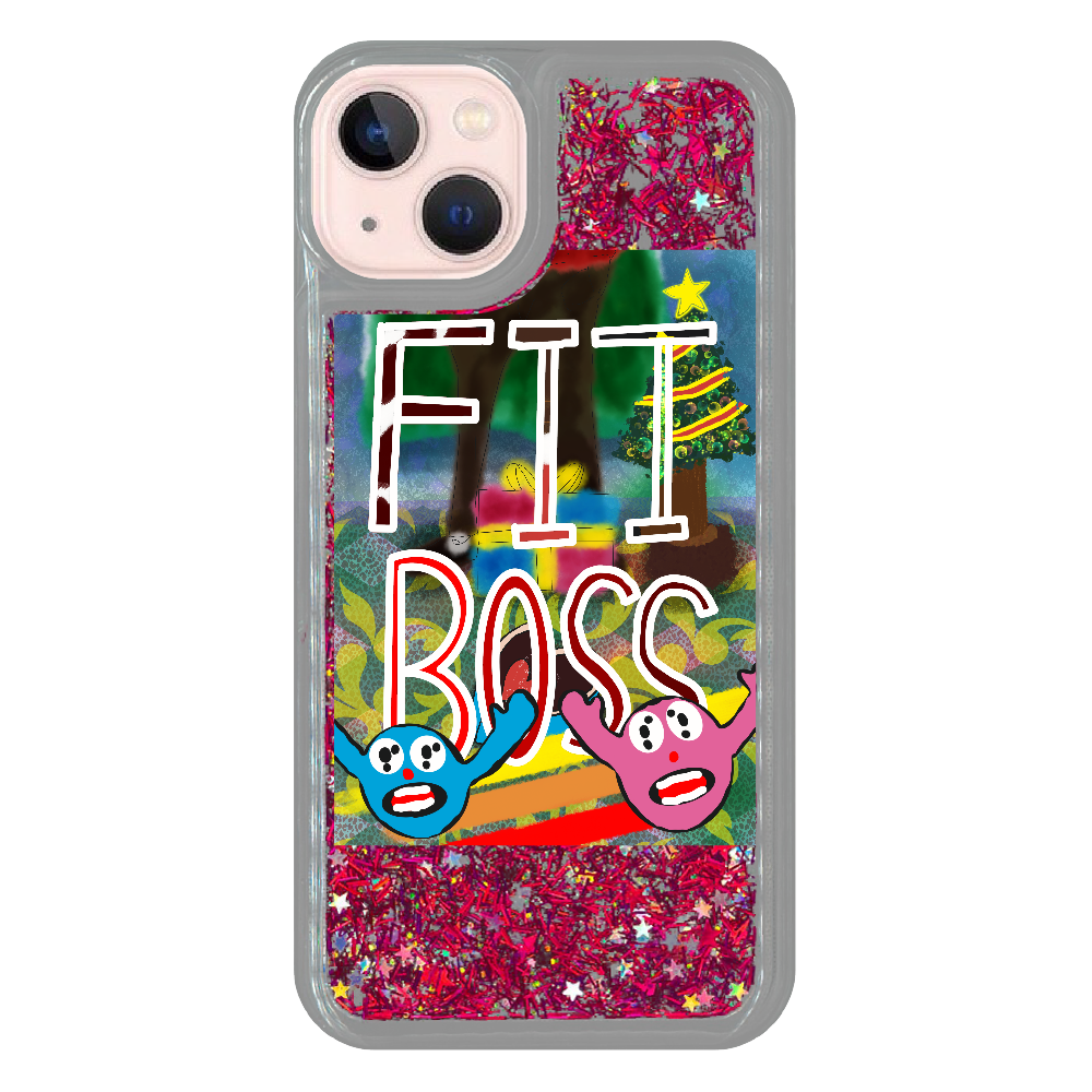 第二弾 【クリスマス】と【バレンタインデー】が合体したら「FIT BOSS」となった‼︎ iPhone13 グリッターケース