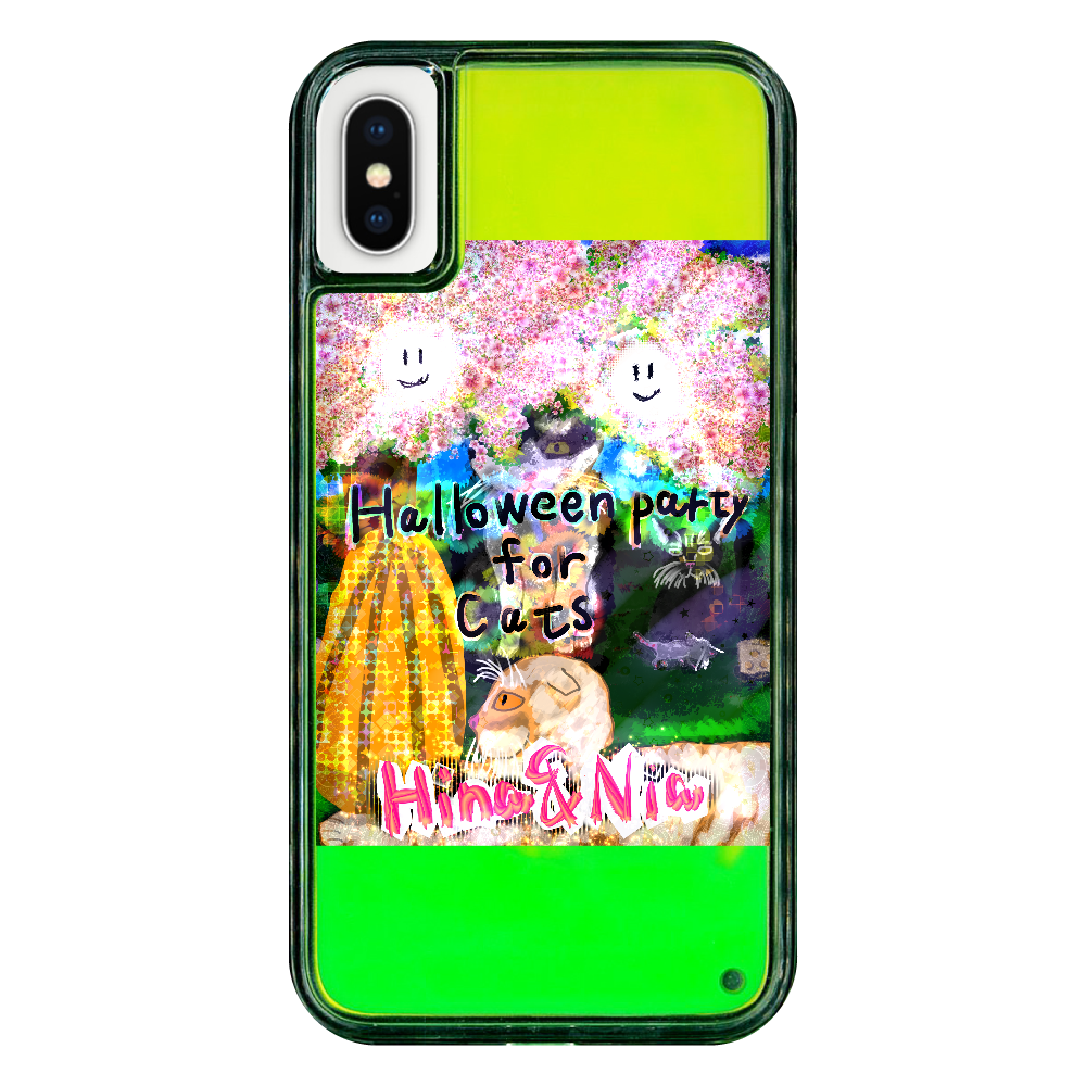 Halloween Party For Cats !! ORILAB.Version iPhoneX/XS ネオンサンドケース