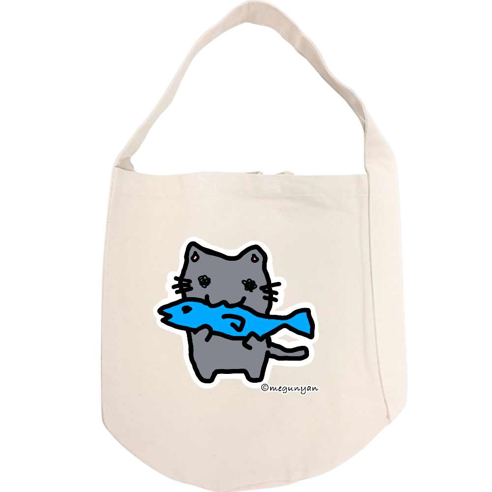 お魚にゃんこ ショルダーバッグヘヴィーキャンバス ワンショルダー 