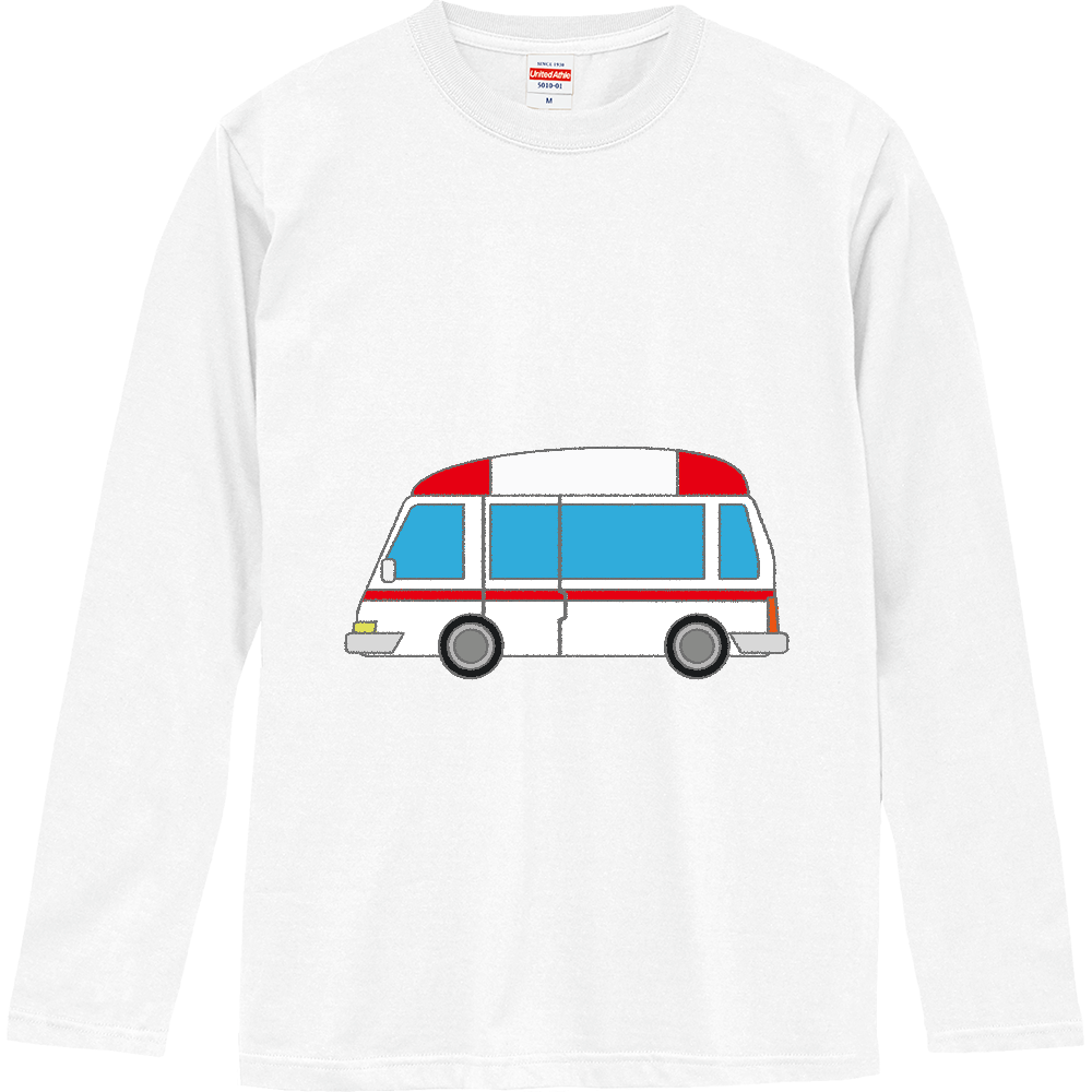 可愛い救急車 ロングスリーブTシャツ