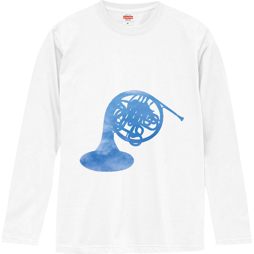 青空でできたホルン ロングスリーブTシャツ
