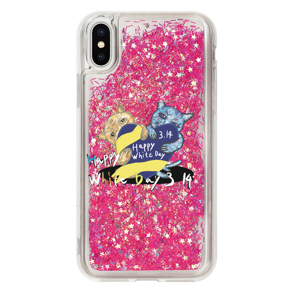 Happy White Day 3.14 〜あなたは誰にお返ししますか❓〜ORILAB.Version iPhoneX/Xs_グリッターケース