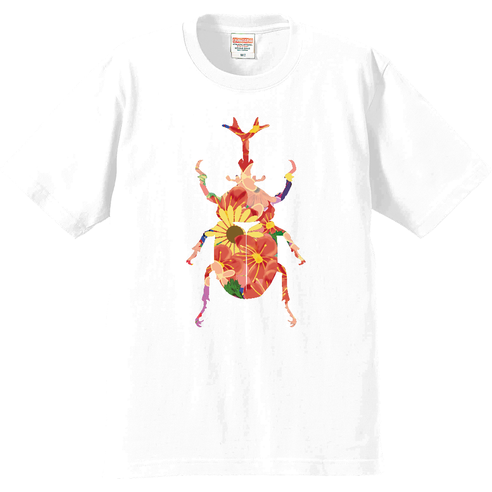花柄カブトムシ プレミアムTシャツ