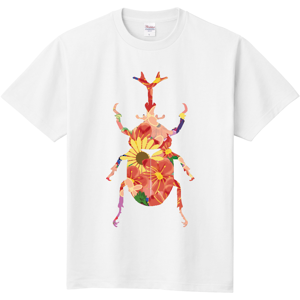 花柄カブトムシ 定番Ｔシャツ
