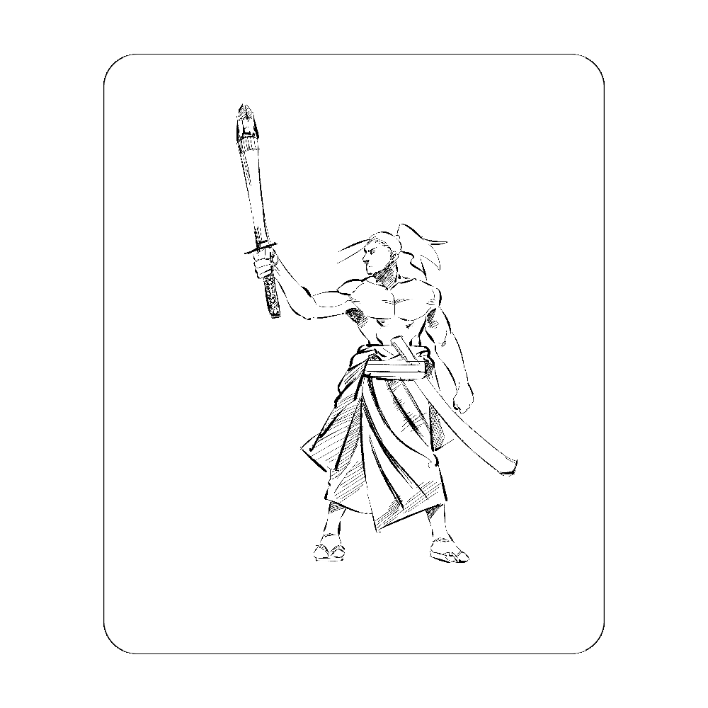 オリジナル　侍(鉛筆画) オリジナル侍(鉛筆画)