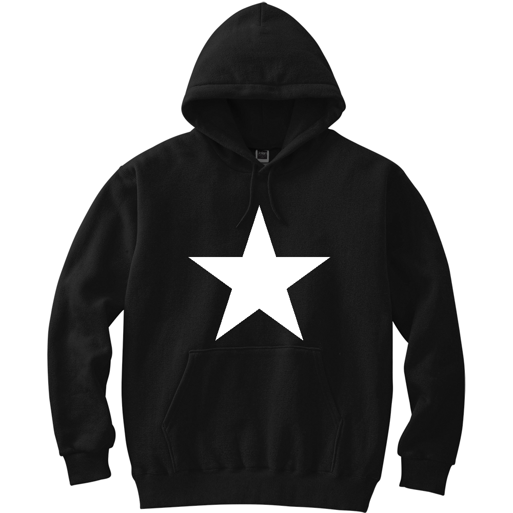 BLACK STAR-GTO STAR-白ロゴ軽量プルパーカー (長袖プリント)の商品 