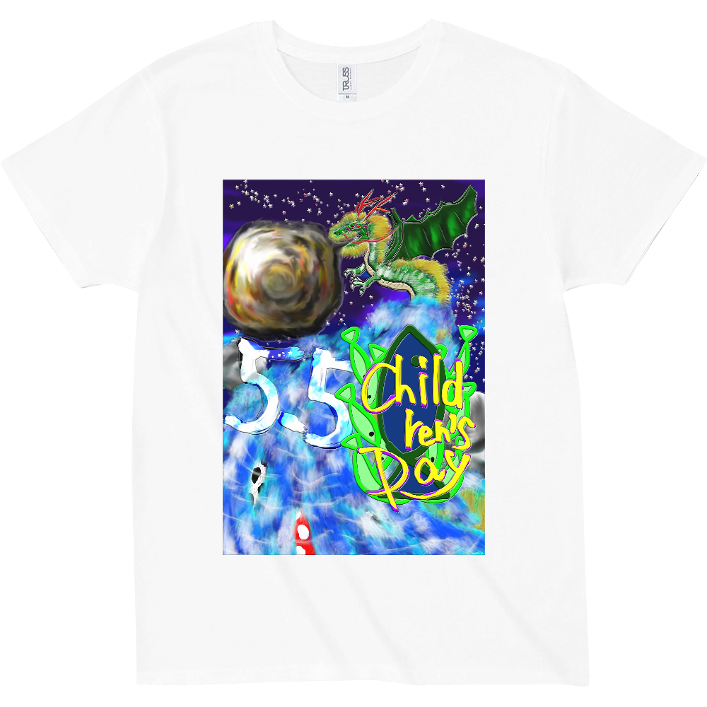 鯉の滝登り ～こどもの日～ ORILAB.Version スリムフィット Tシャツ