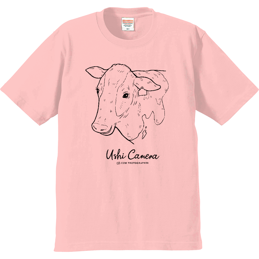 Ushicamera 牛イラストロゴ Tシャツ ベビーピンクの商品購入ページ オリジナルプリントグッズ販売のオリラボマーケット Ushicamera 牛イラストロゴ Tシャツ ベビーピンクの商品購入ページ オリジナルプリントグッズ販売のオリラボマーケット