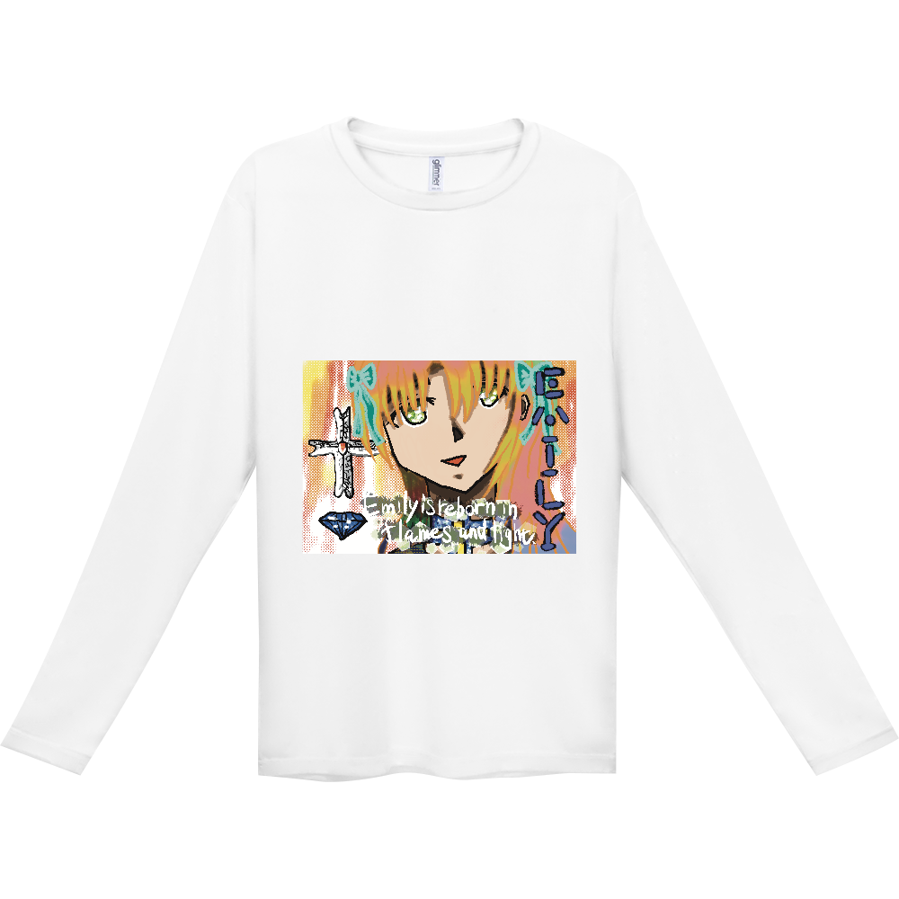 亀と少女の日常 ORILAB.Version インターロック ドライ長袖Tシャツ