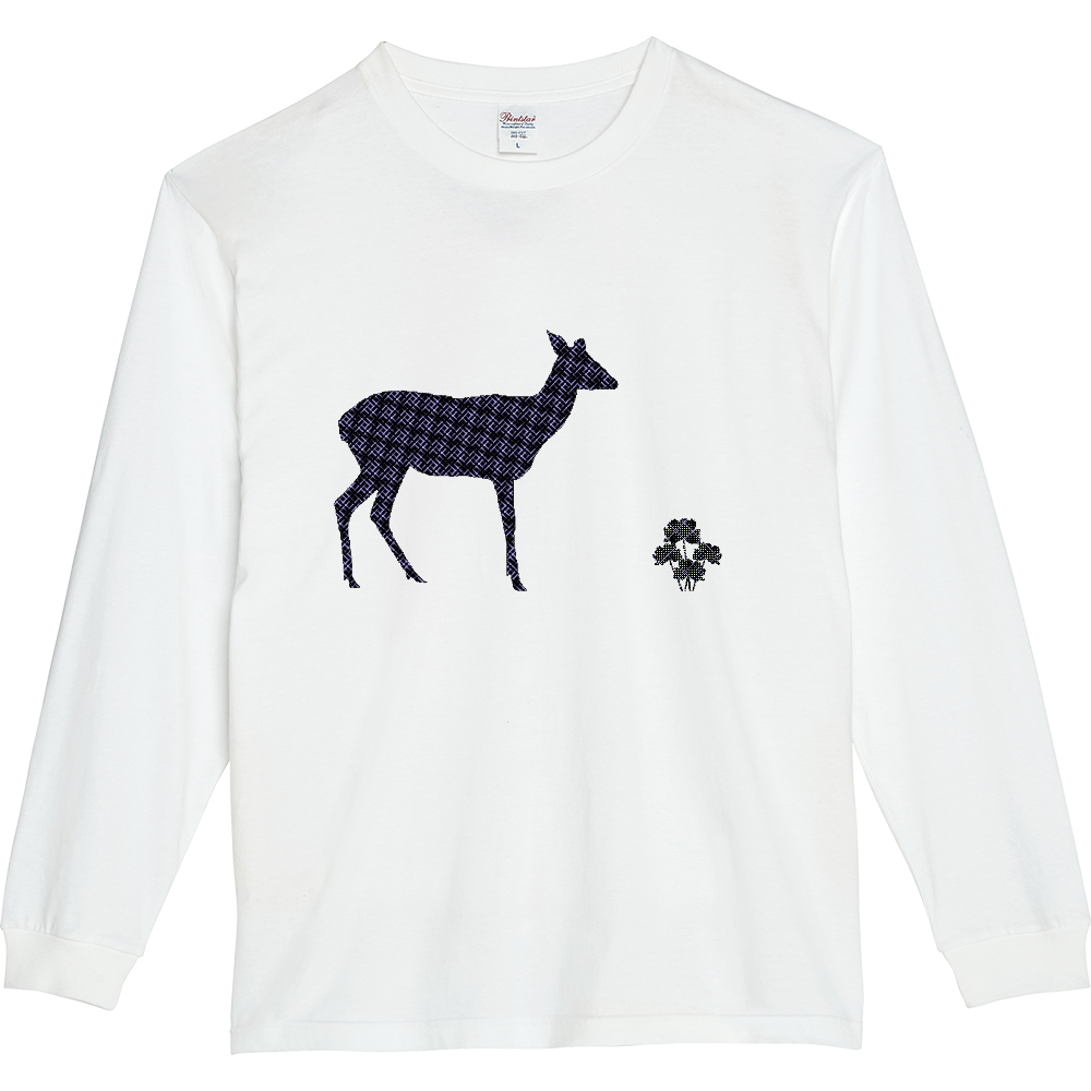 鹿と秋桜のシルエット ブラック の商品購入ページ オリジナルプリントグッズ販売のオリラボマーケット