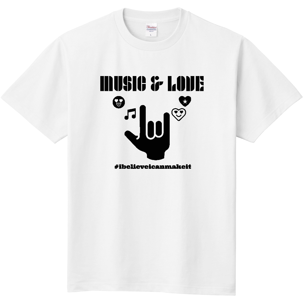 Music Love 定番tシャツ 綿 ドライ 黒ロゴ バックプリントnakey Family Logoの商品購入ページ オリジナルプリントグッズ販売のオリラボマーケット