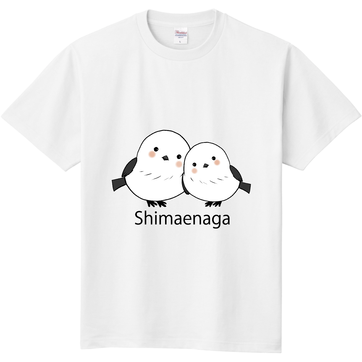 ホワイト模様入りポリエステルTシャツ Printeez.jp