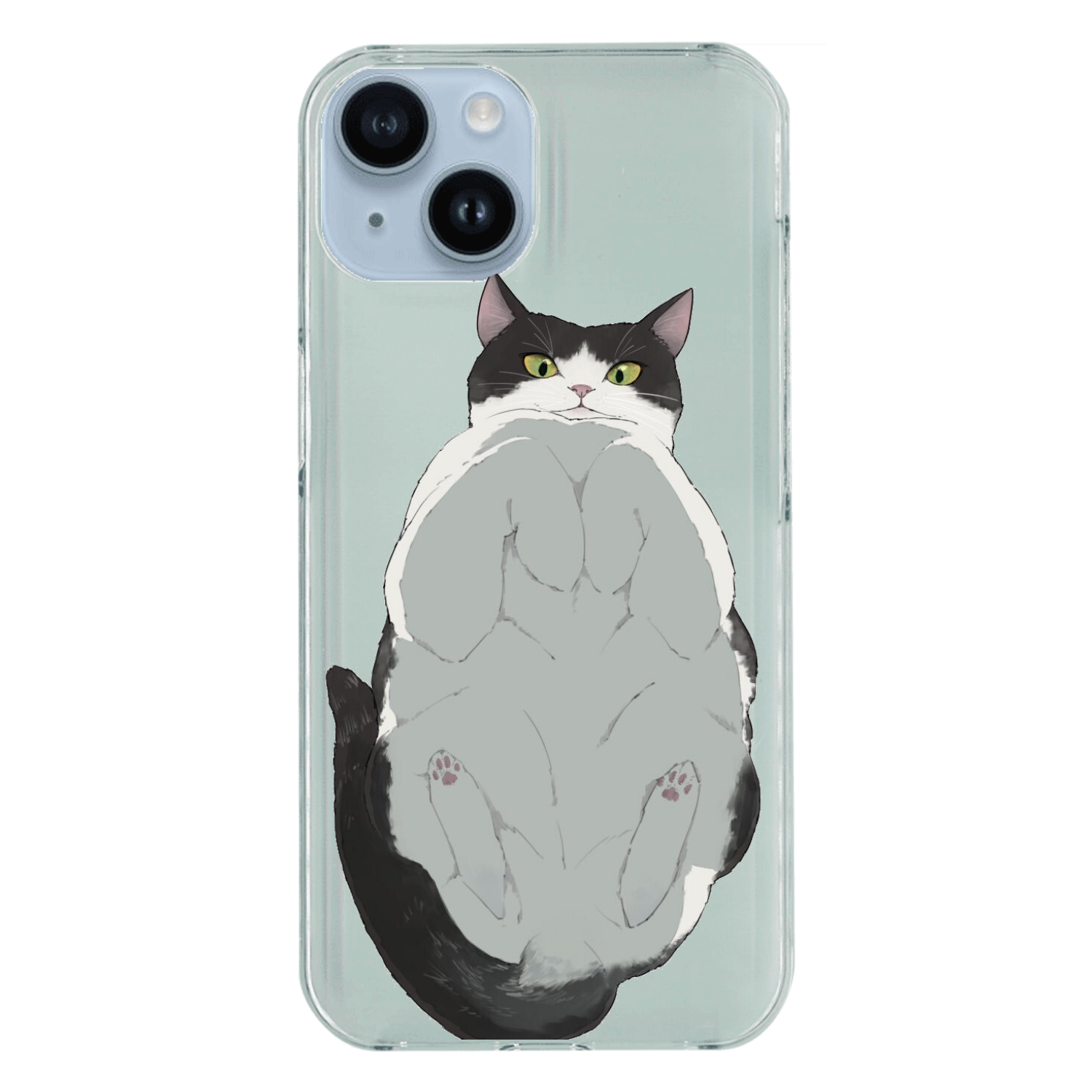 猫ケース iPhone14 (透明)