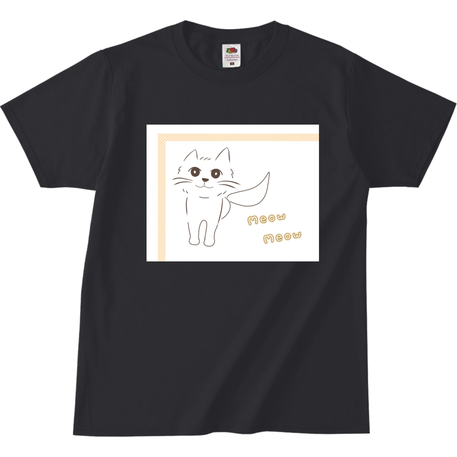 こねこ　Tシャツ フルーツ ベーシックTシャツ