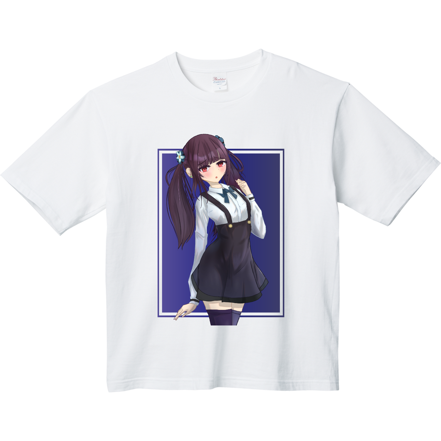 ツインテールの女の子 ヘビーウェイト ビッグシルエットTシャツ