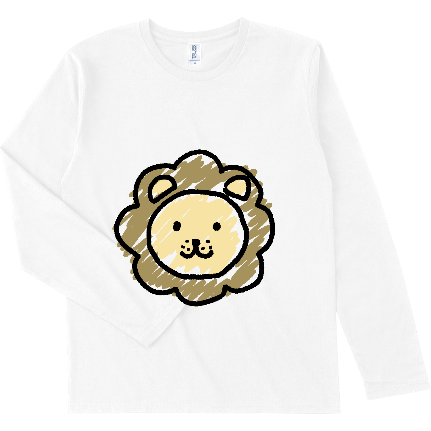 かわいい落書きライオン 長袖Tシャツ｜チコデザ - オリラボマーケット