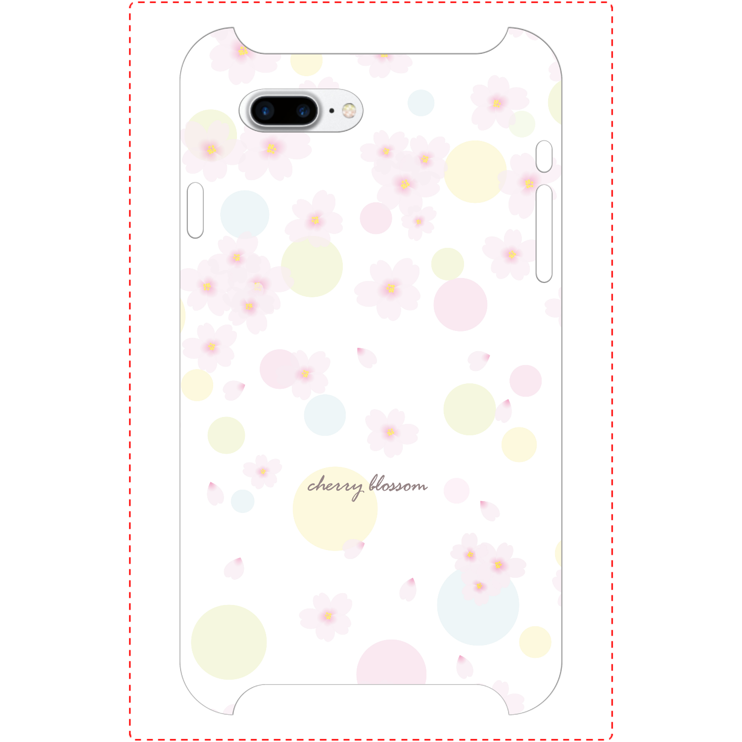 桜ドット側表面印刷iPhoneケース iPhone7Plus