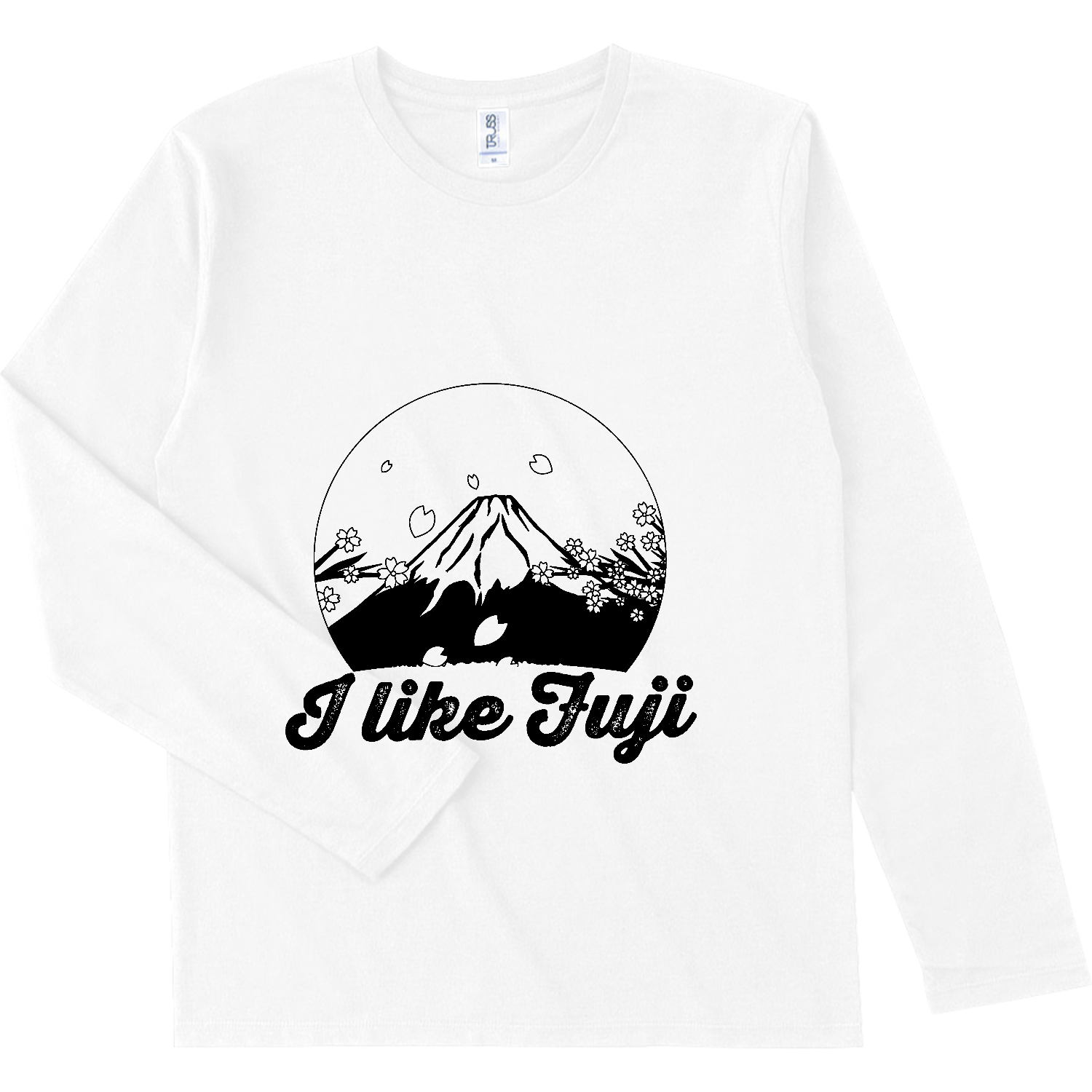 富士山好き スリムフィット ロングスリーブTシャツ