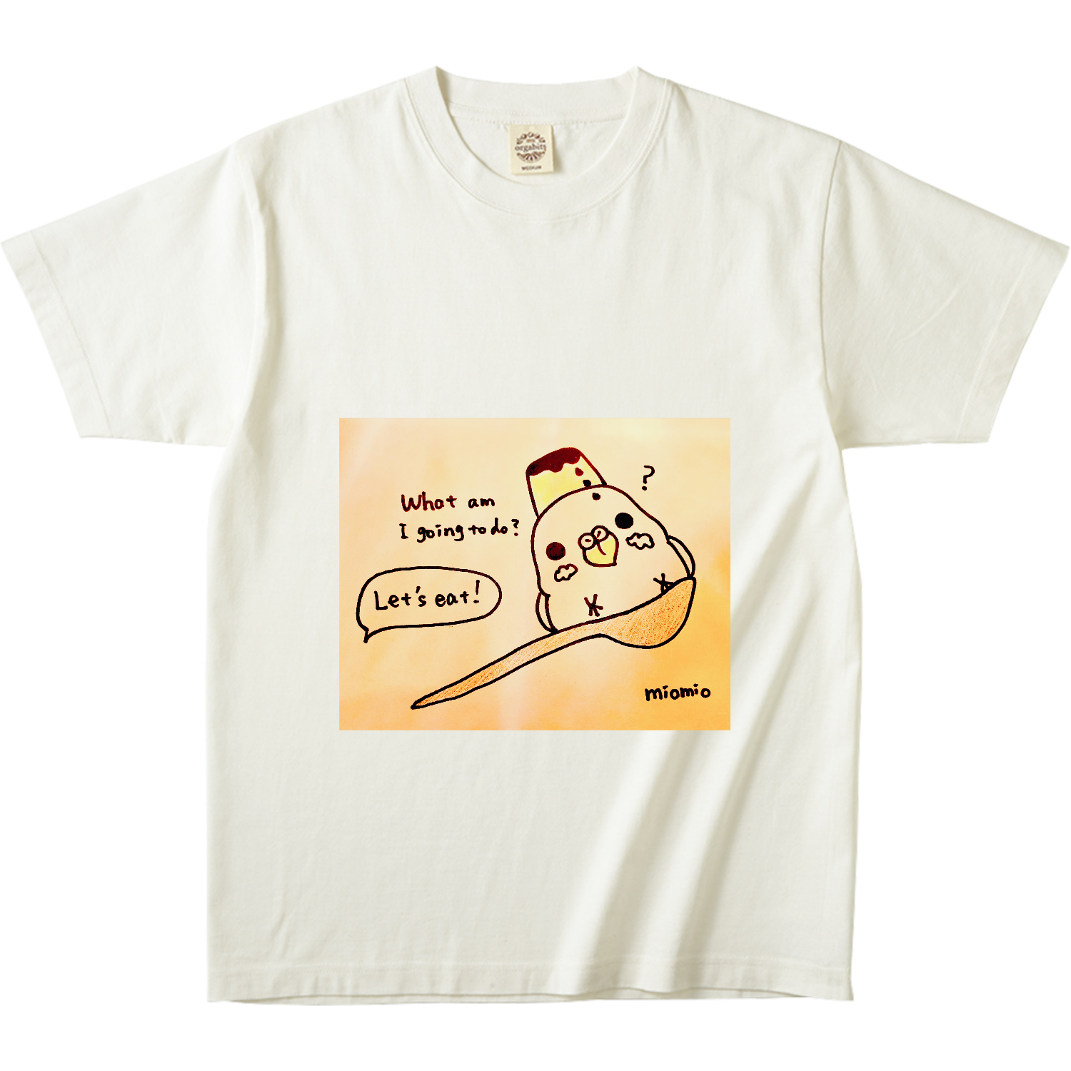 食べられるぺこゆきプリン オーガニックコットンTシャツ