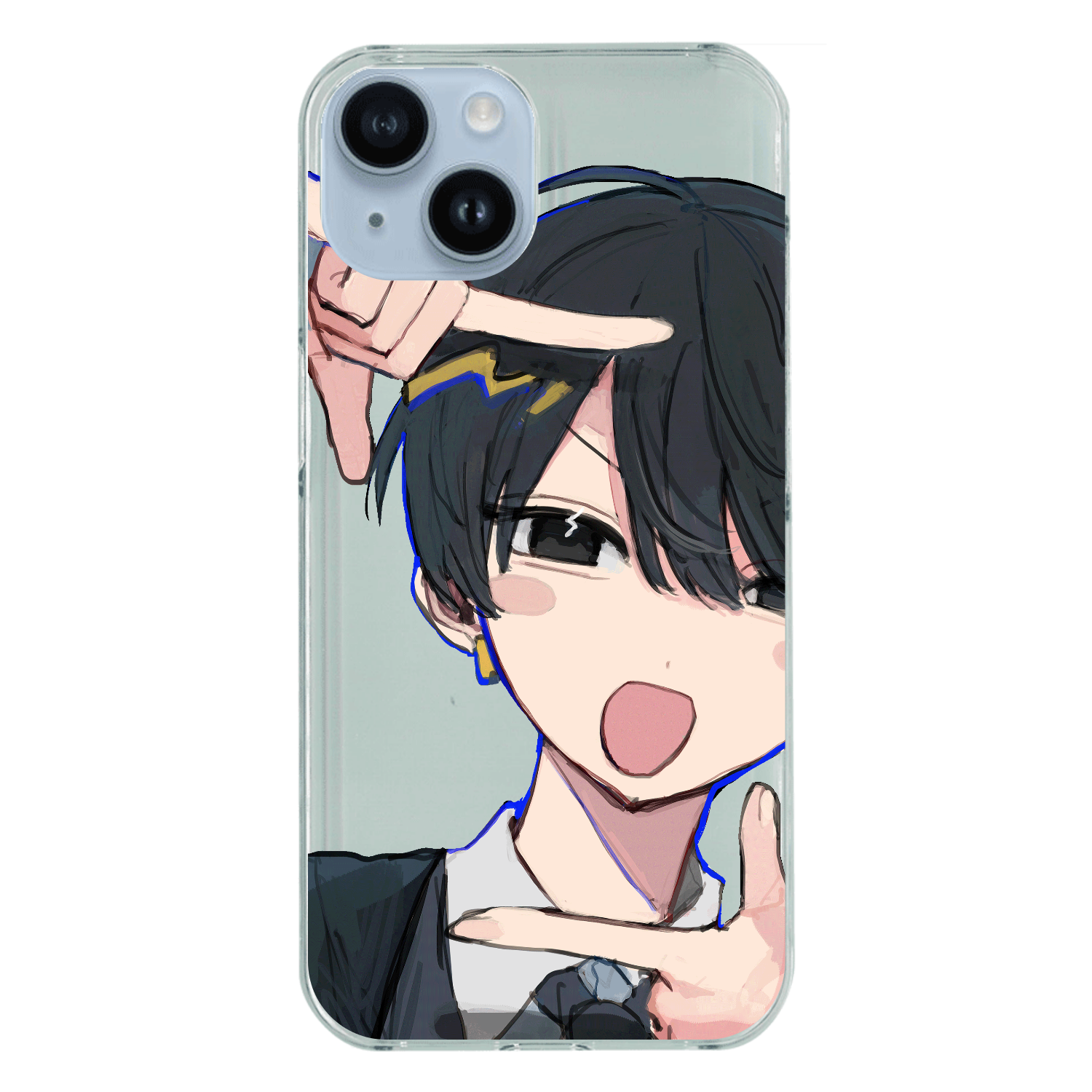【オリラボ限定】スマホケースiPhone14 (透明)1