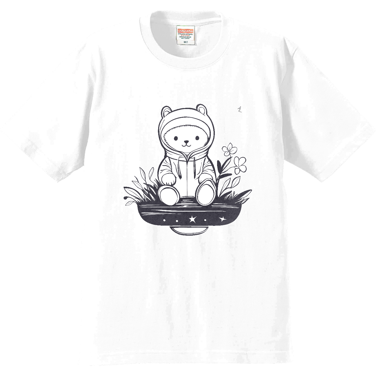 かわいいくまのぬいぐるみ イラスト Tシャツ｜MangMARU - オリラボ