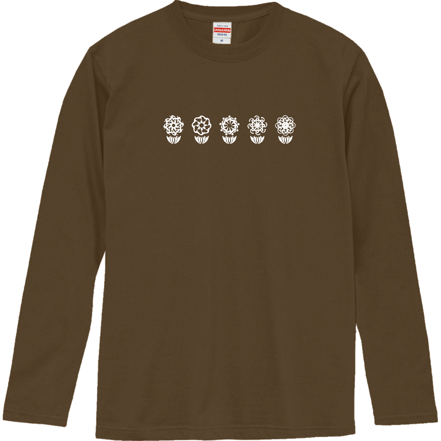 ロングTシャツ　「あ　い　う　え　お」ノハナ　ミルキーライン ロングスリーブTシャツ