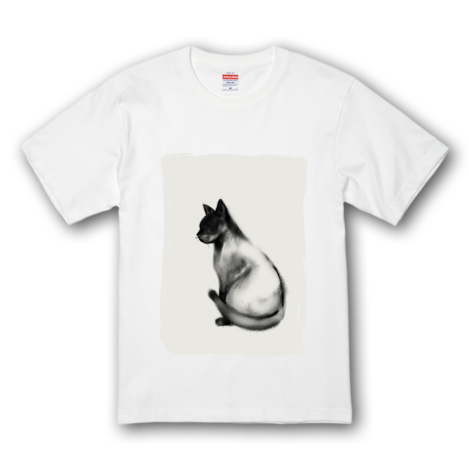 水墨画の猫 プレミアムTシャツ