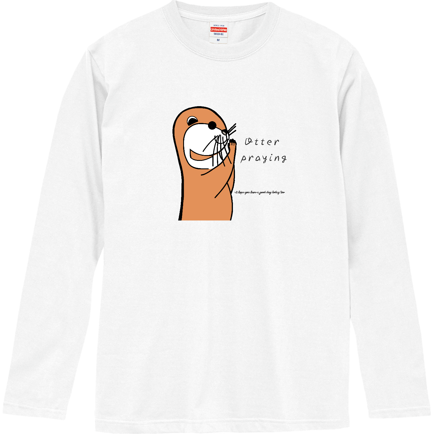 いのるカワウソ ロングスリーブTシャツ