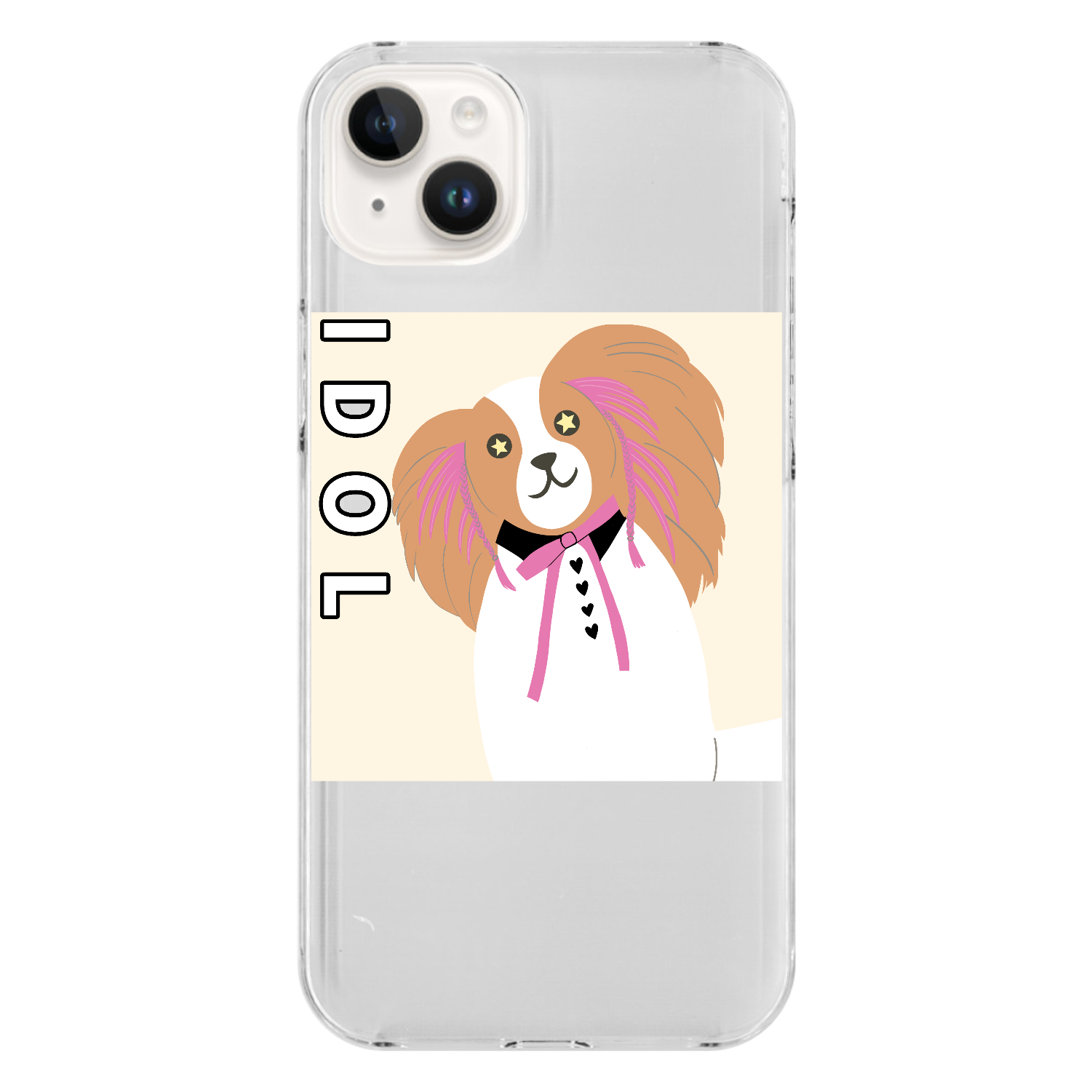 ☆アイドルパピヨン☆ iPhone14 Plus (透明)