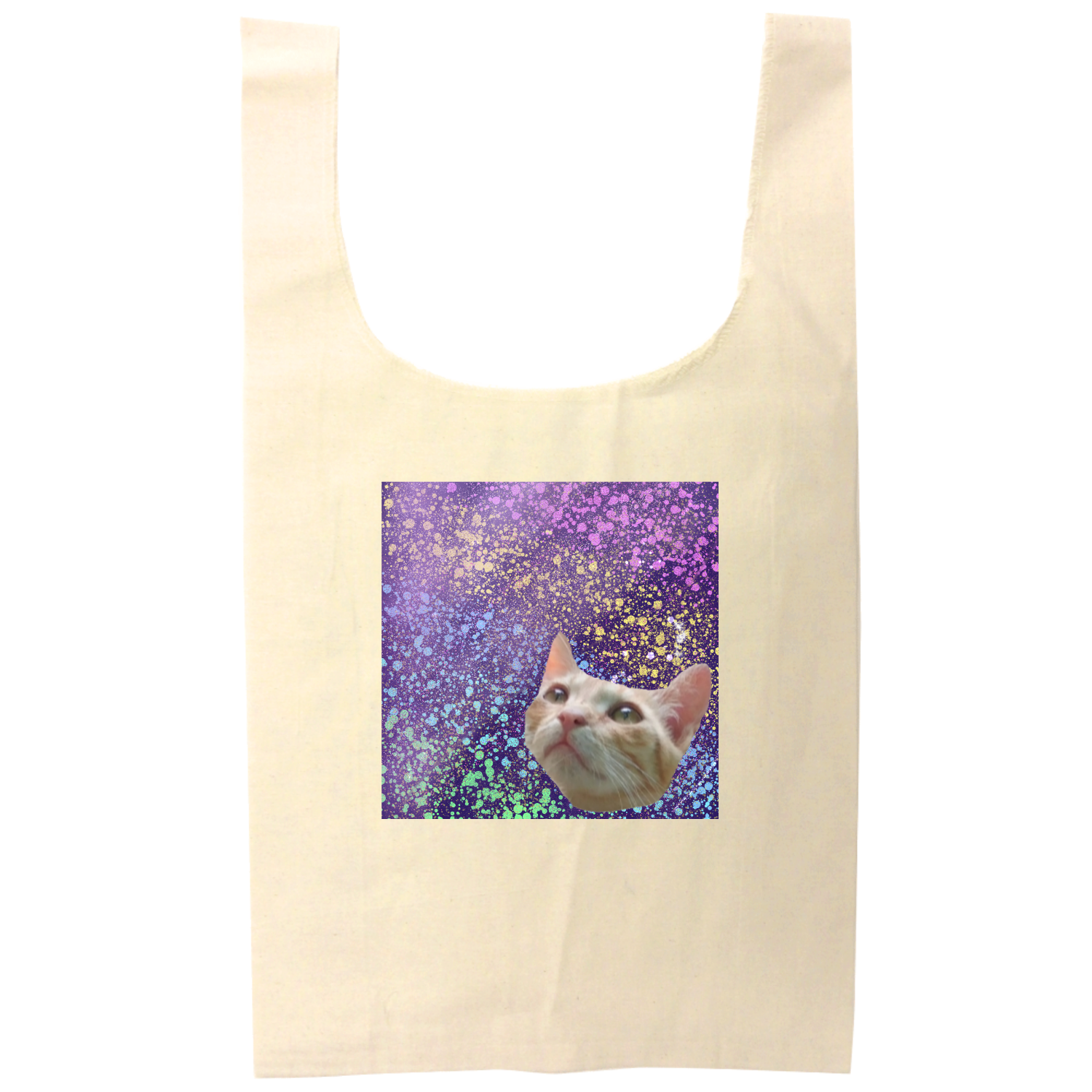 宇宙を見たかったキャット オーガニックコットンマルシェバッグ