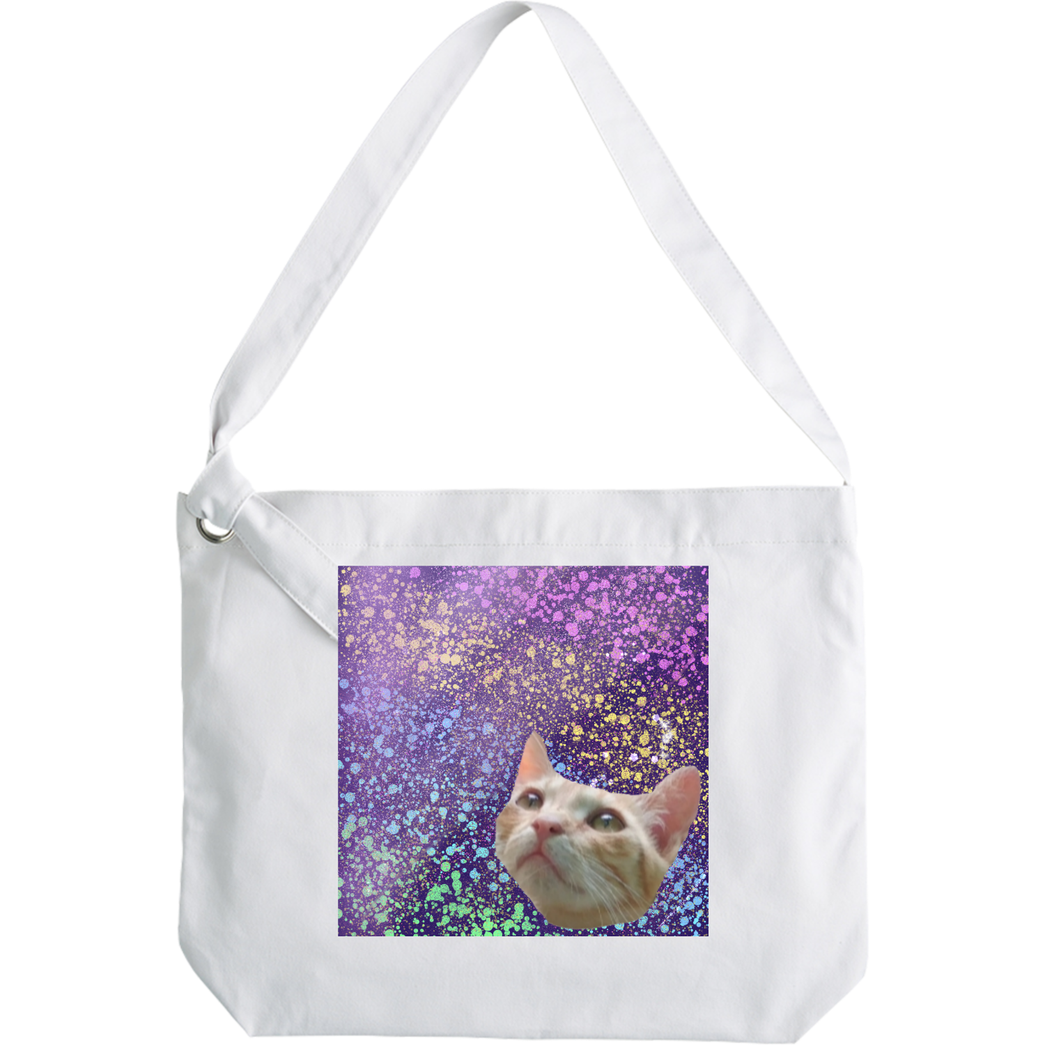 宇宙を見たかったキャット クラフトリングショルダーバッグ