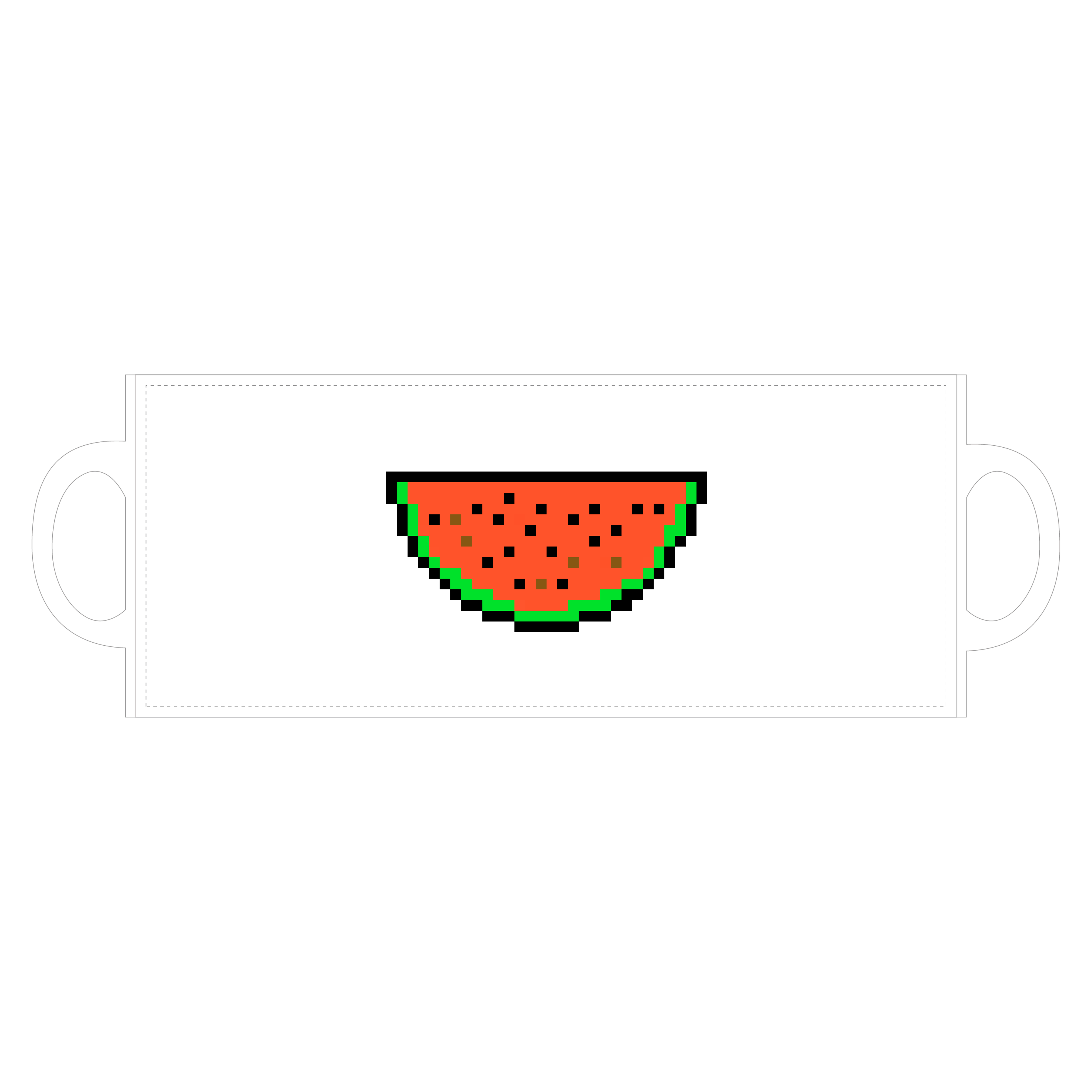 スイカのドット絵全面印刷マグカップの商品購入ページ｜クリエイターの