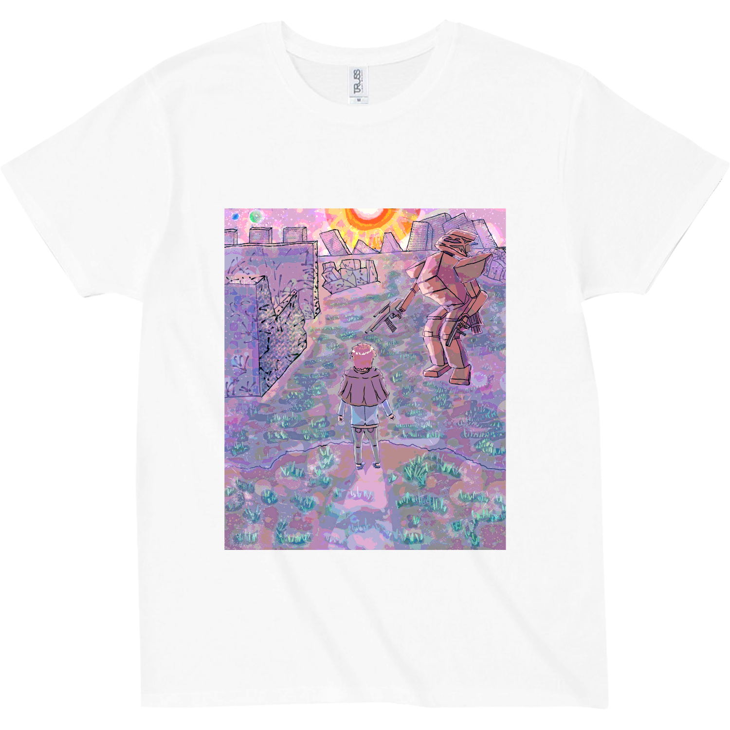 廃墟　ファンタジー　加工.2版 スリムフィット Tシャツ