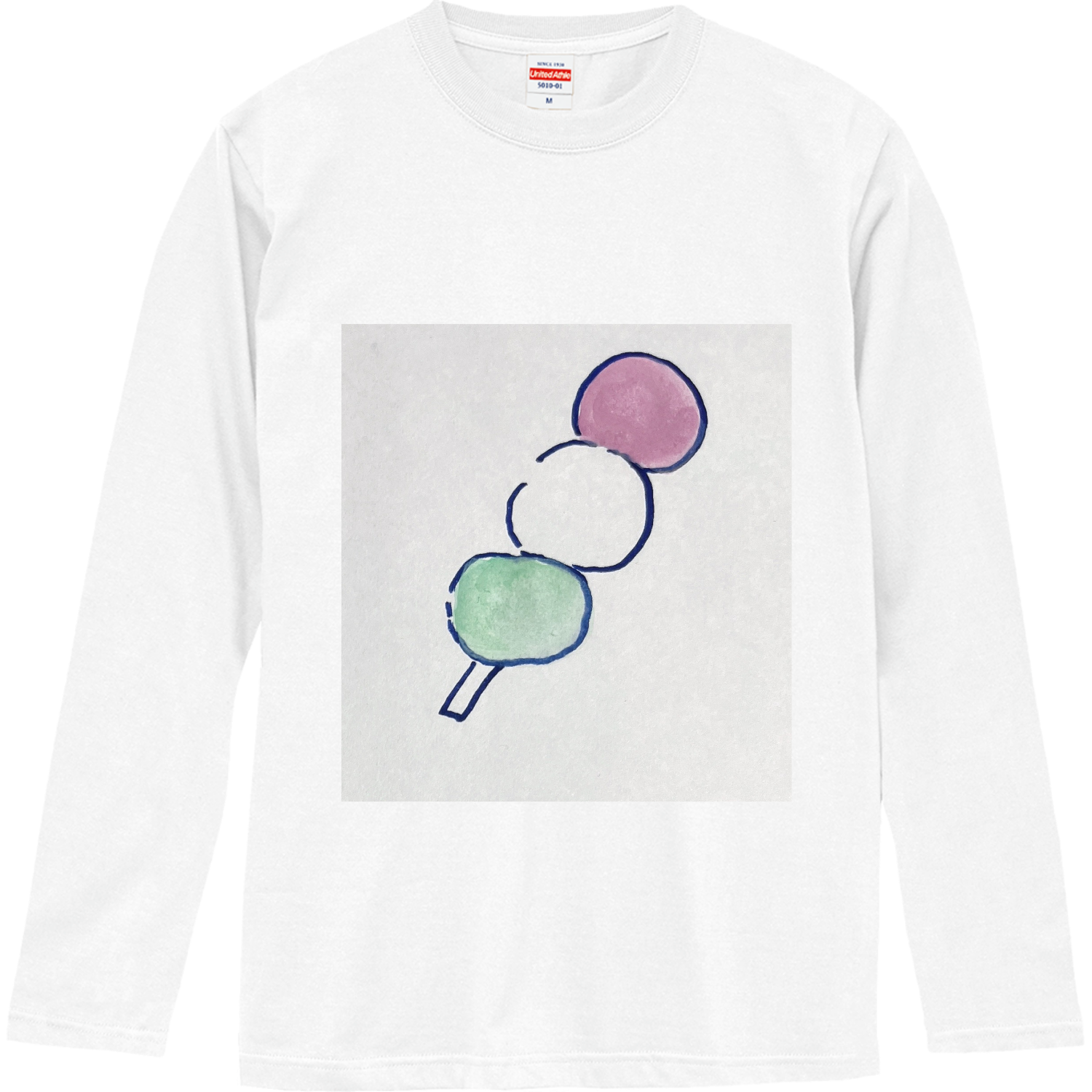 団子と桜 ロングスリーブTシャツ