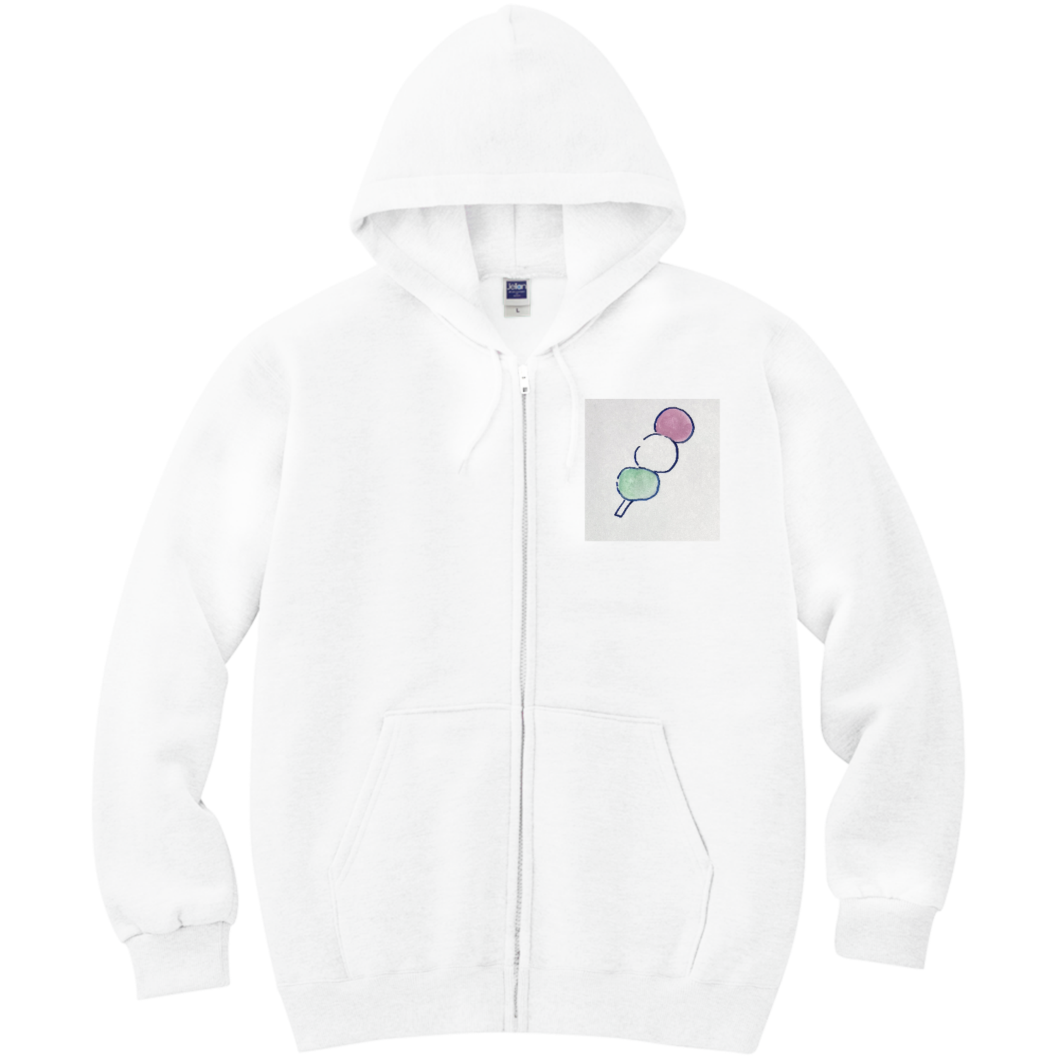 団子と桜 軽量ジップアップパーカー