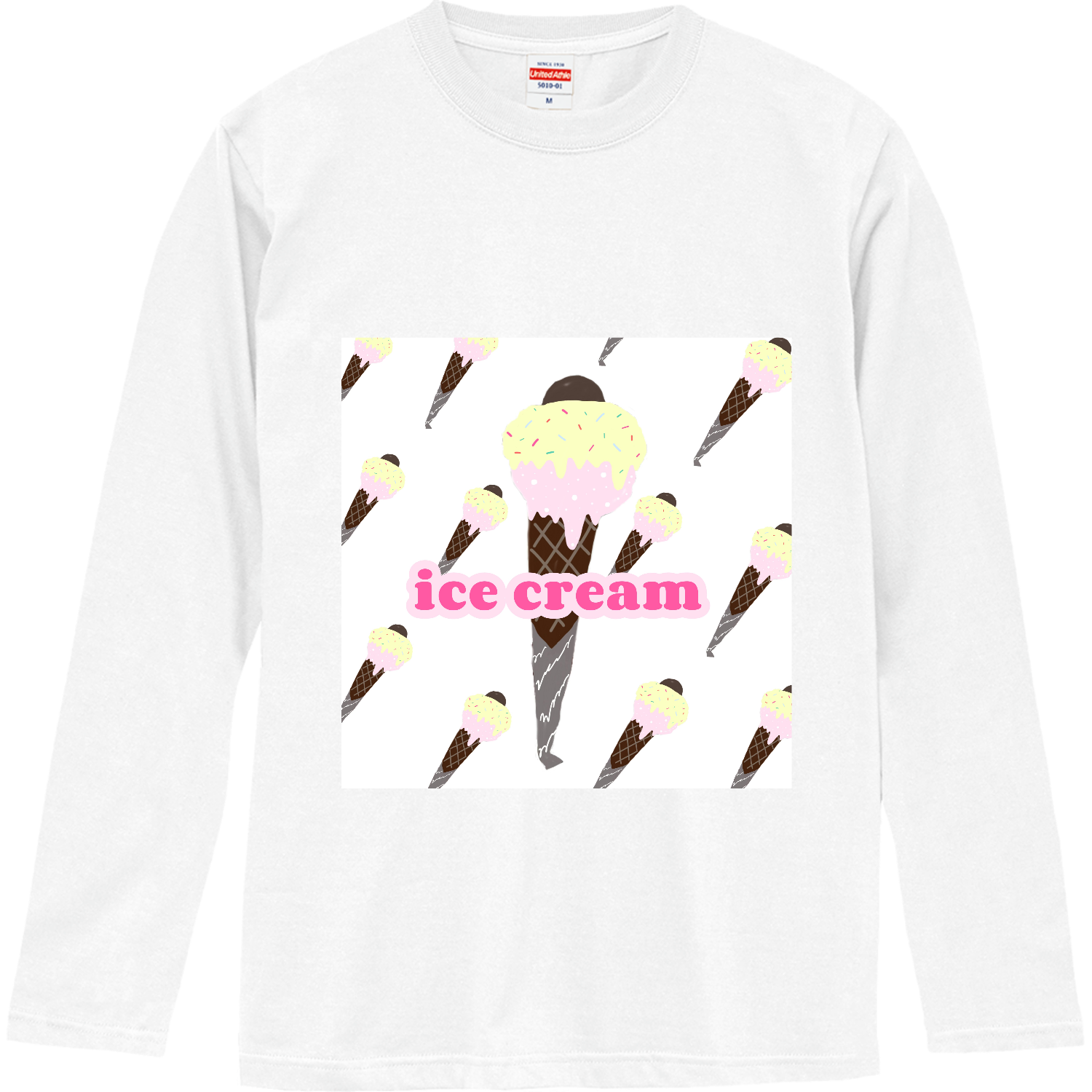 Ice Cream ロゴロングスリーブカットソー ロンT ピンク a495f.jpg