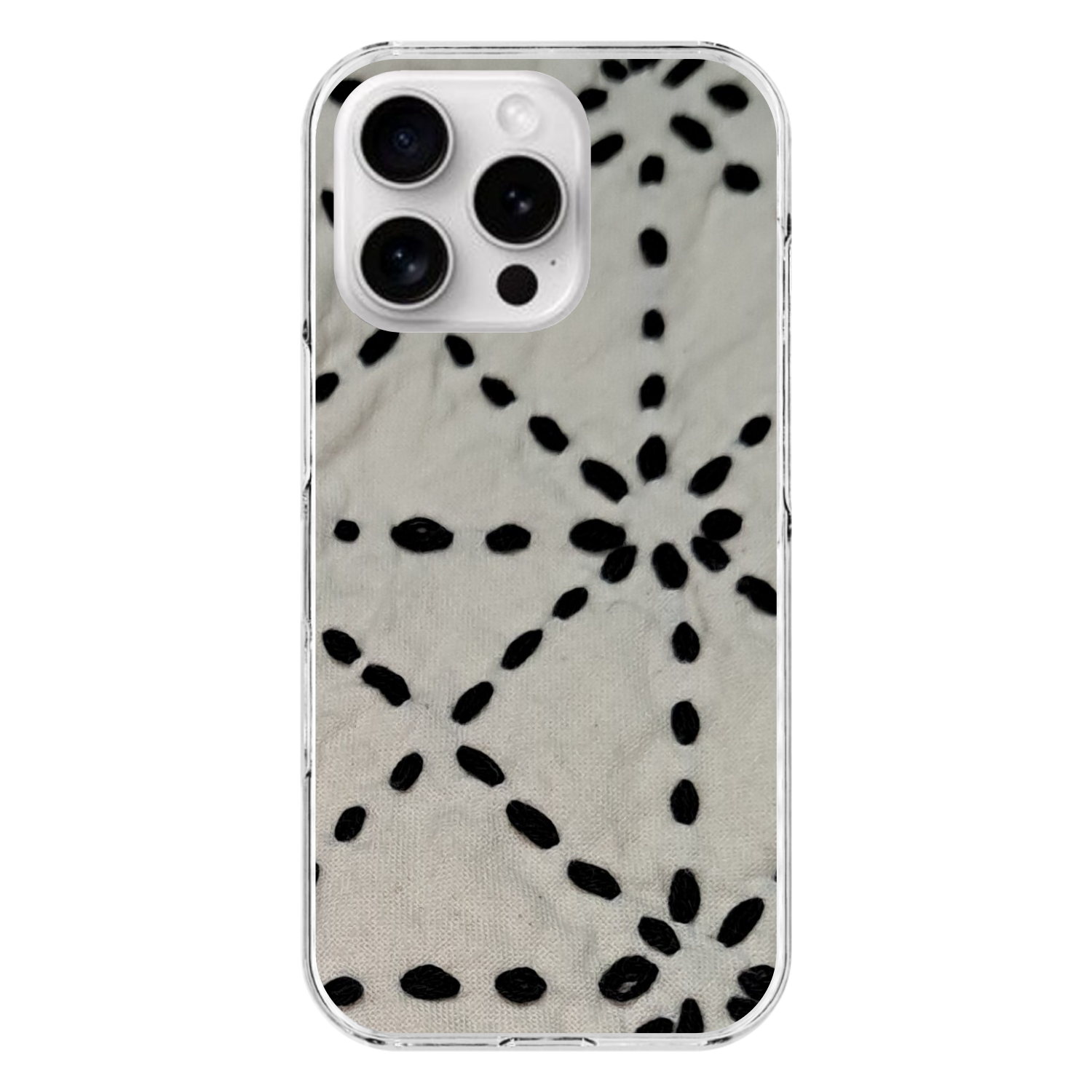 ちょっと刺し子 iPhone16 Pro (透明)(ハードケース)