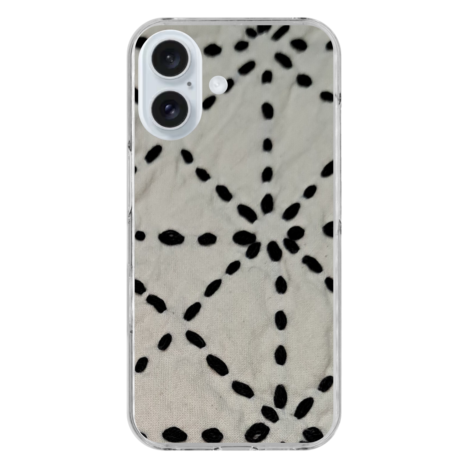 ちょっと刺し子 iPhone16 (透明)(ハードケース)