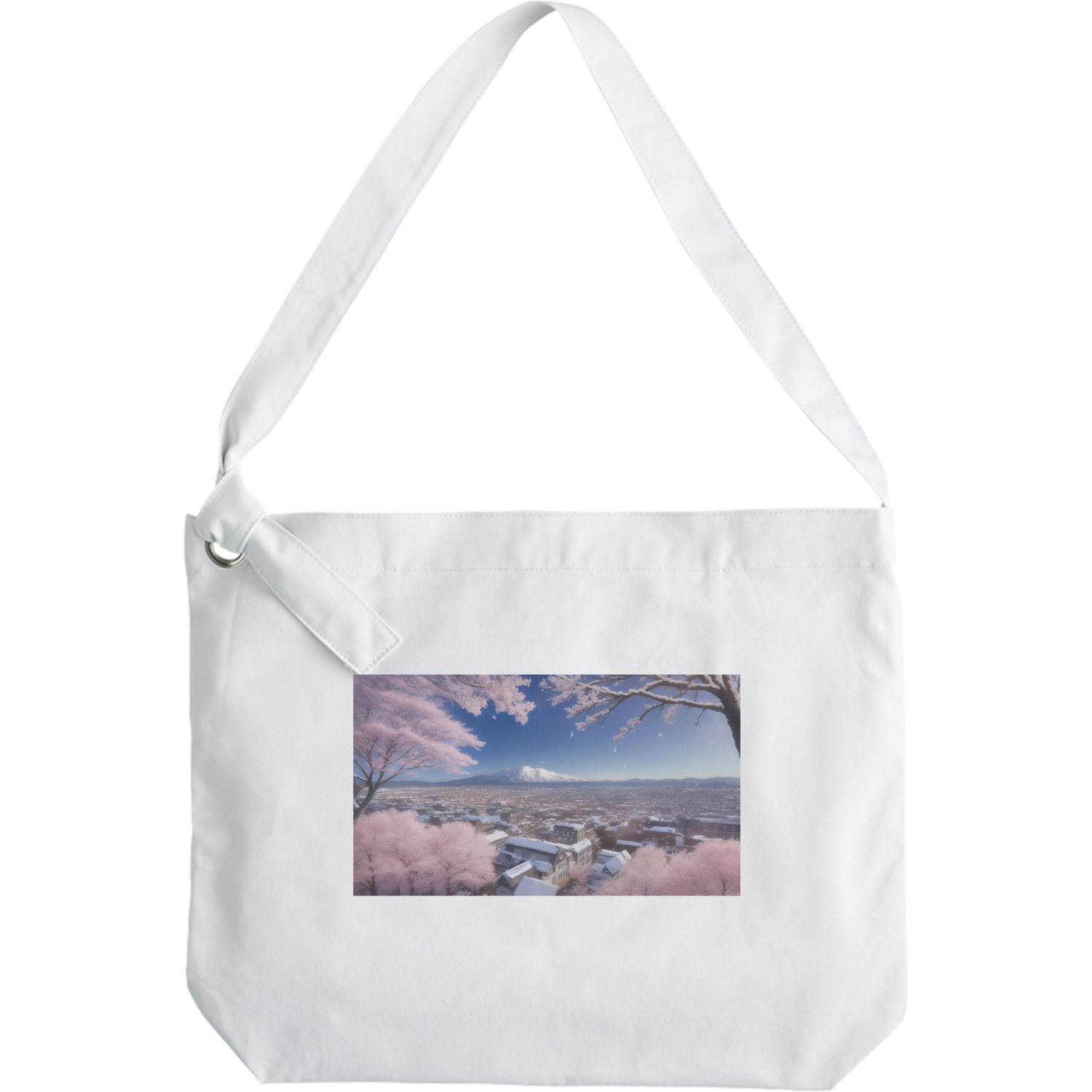 春の日の雪 クラフトリングショルダーバッグ