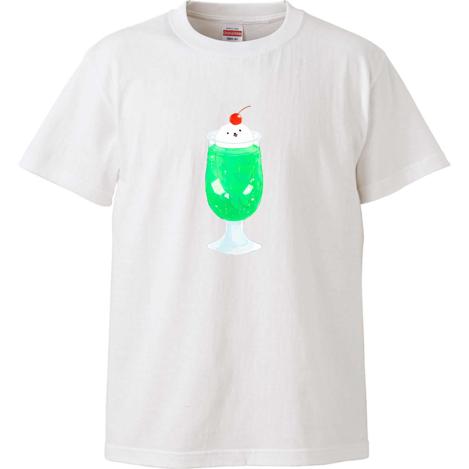 あざらしクリームソーダ ハイクオリティーTシャツ