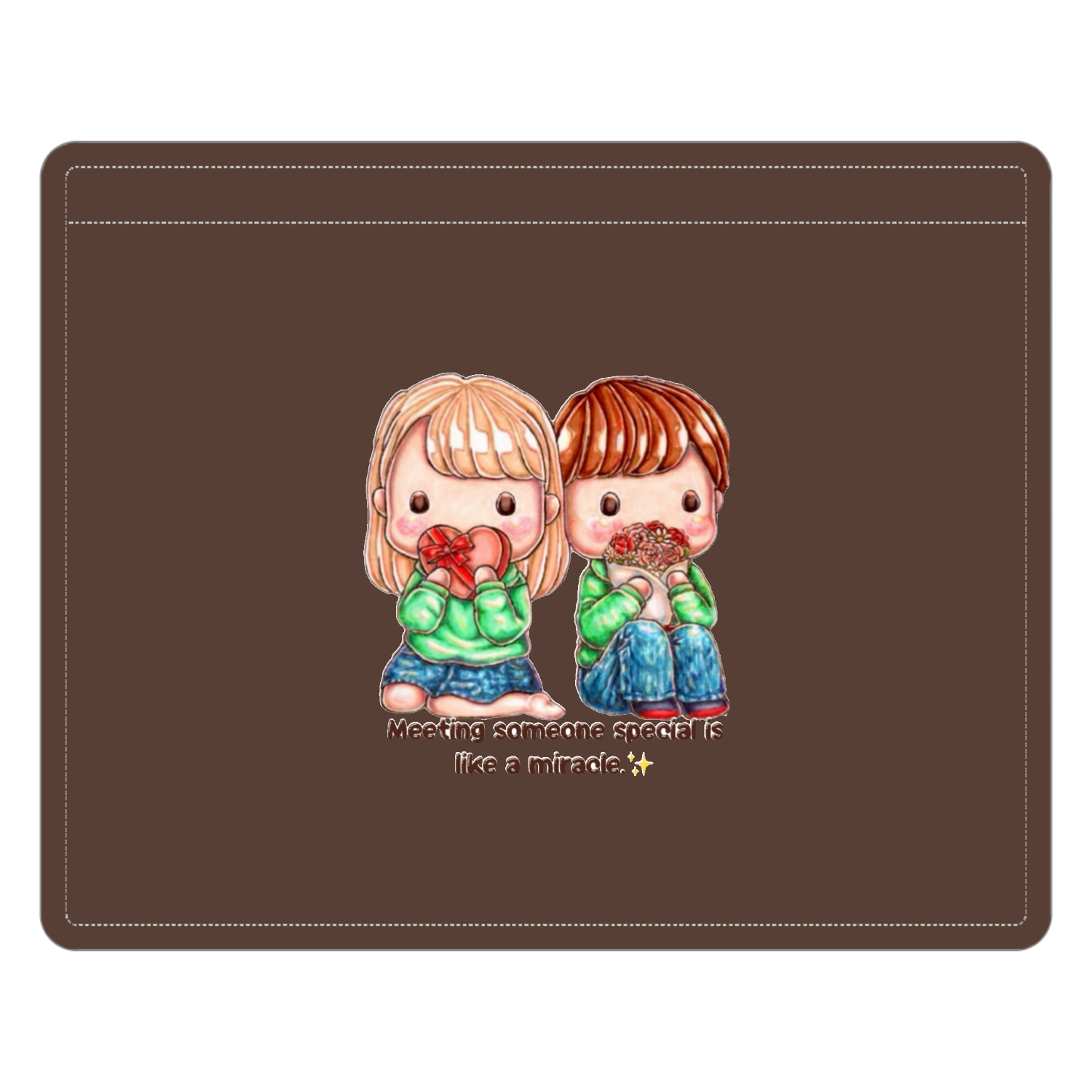 女の子男の子カップル♡ レザーＩＤカードホルダー（ネックストラップ付）