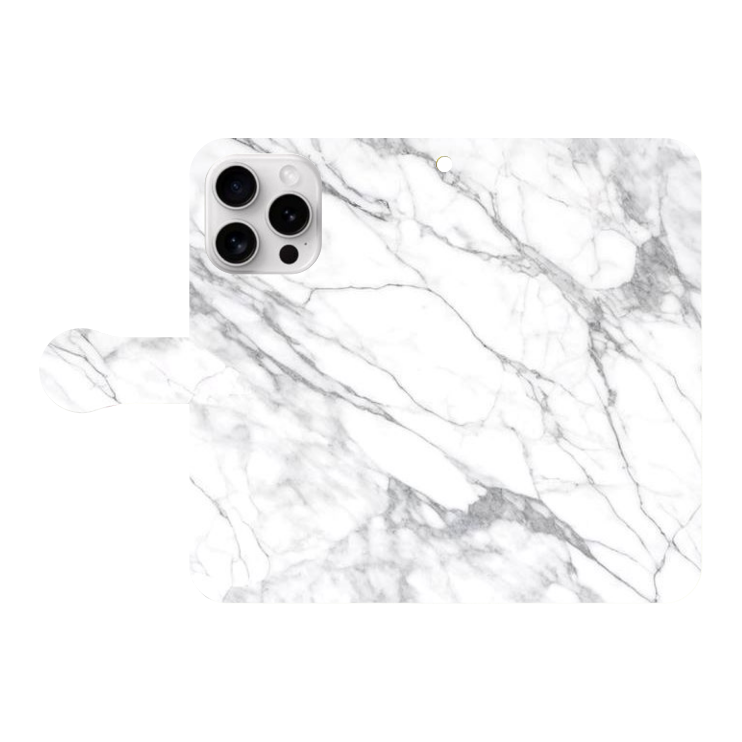 機種変更可能 大理石E iPhone16 Pro 手帳型スマホケース