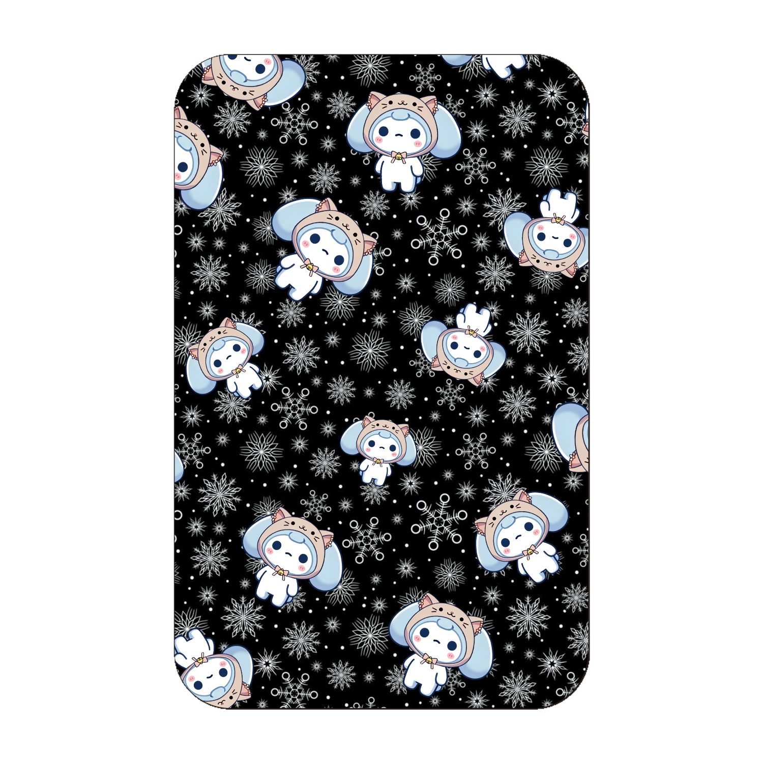 猫かぶりざこまろ（スノーブラック） モバイルバッテリー5,000mAh(急速充電タイプ)